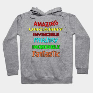 Comic Book Adjectives Hoodie